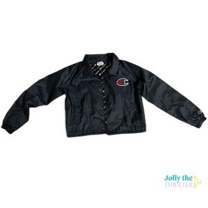 Vintage Champion Women's Cropped Coaches Jacket